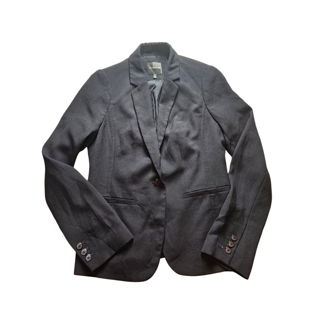 The Limited Black One Button Blazer Jacket Small Professional Office Wear